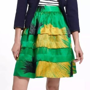 Layered silk skirt